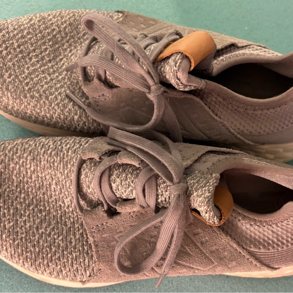 New Balance Gray Knit Sneakers